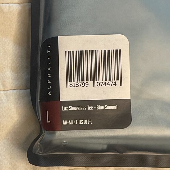 Alphalete Men's LUX V2 Blue Summit Cutoff Tank - Large - Picture 6 of 9